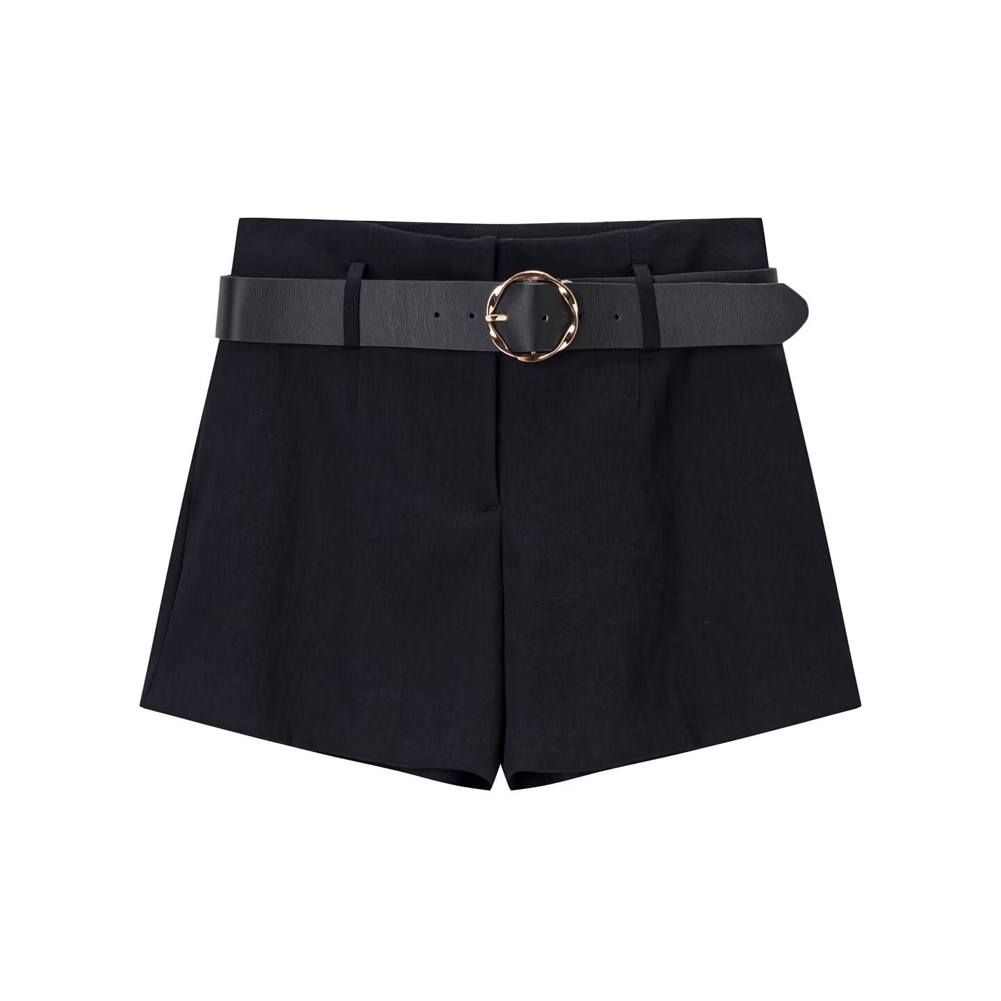 Women's High Waisted Shorts | Belted Tailored Design