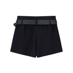 Women's High Waisted Shorts | Belted Tailored Design