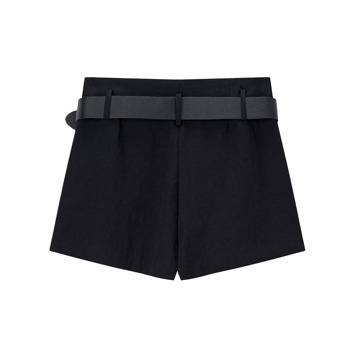 Women's High Waisted Shorts | Belted Tailored Design