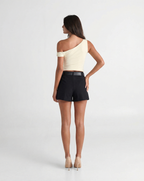 Women's High Waisted Shorts | Belted Tailored Design