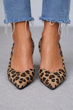 Women's Leopard Heels | Pointed Toe Slingback Stiletto