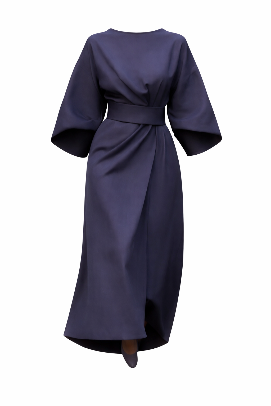 Women's Maxi Dress | Lantern Sleeves & Belted Wrap