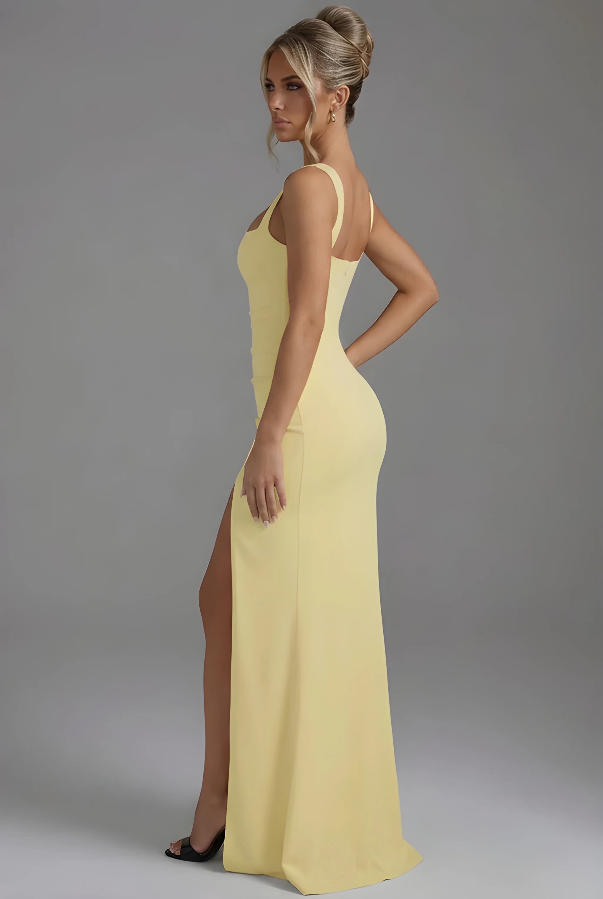 Women's Maxi Dress | Leg Split & Open Back
