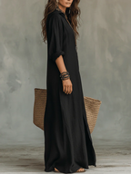 Women's Maxi Dress | Long Sleeve & Side Split