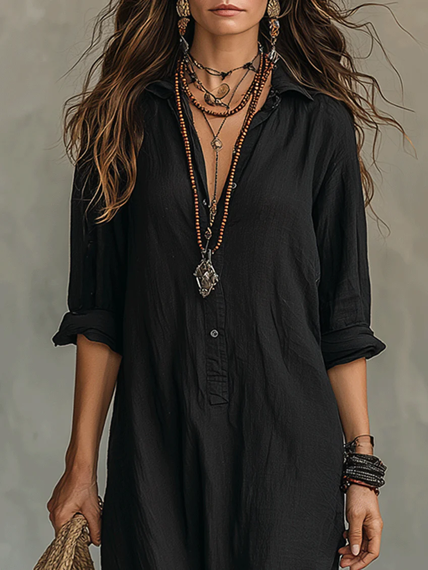 Women's Maxi Dress | Long Sleeve & Side Split
