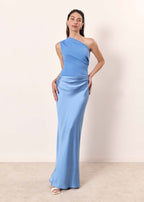 Women's Maxi Dress | One Shoulder Ruched Evening Gown