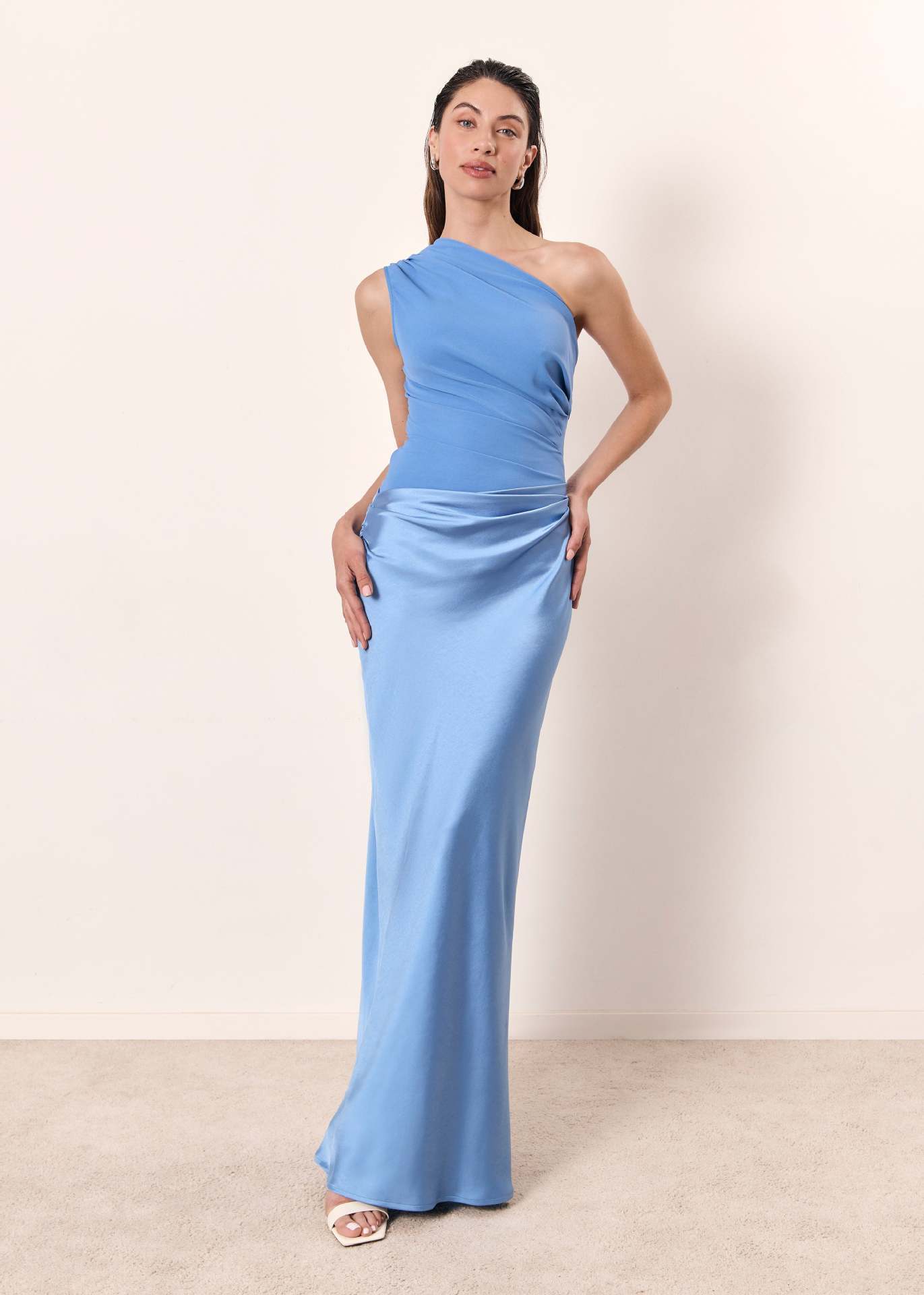 Women's Maxi Dress | One Shoulder Ruched Evening Gown