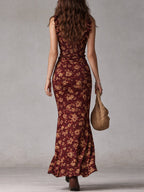 Women's Maxi Dress | Ruffle Strap Boho Style