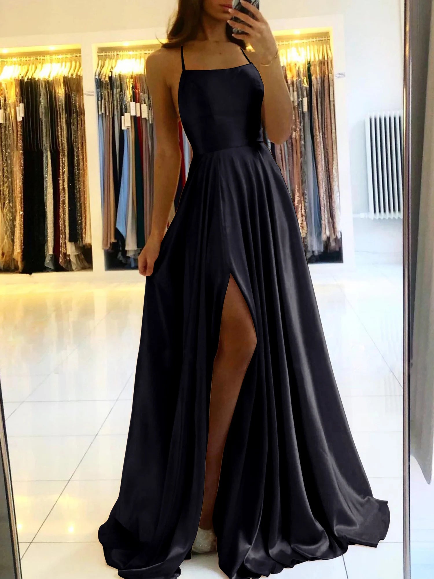 Women's Maxi Dress | Spaghetti Strap Backless & Formal Evening Gown