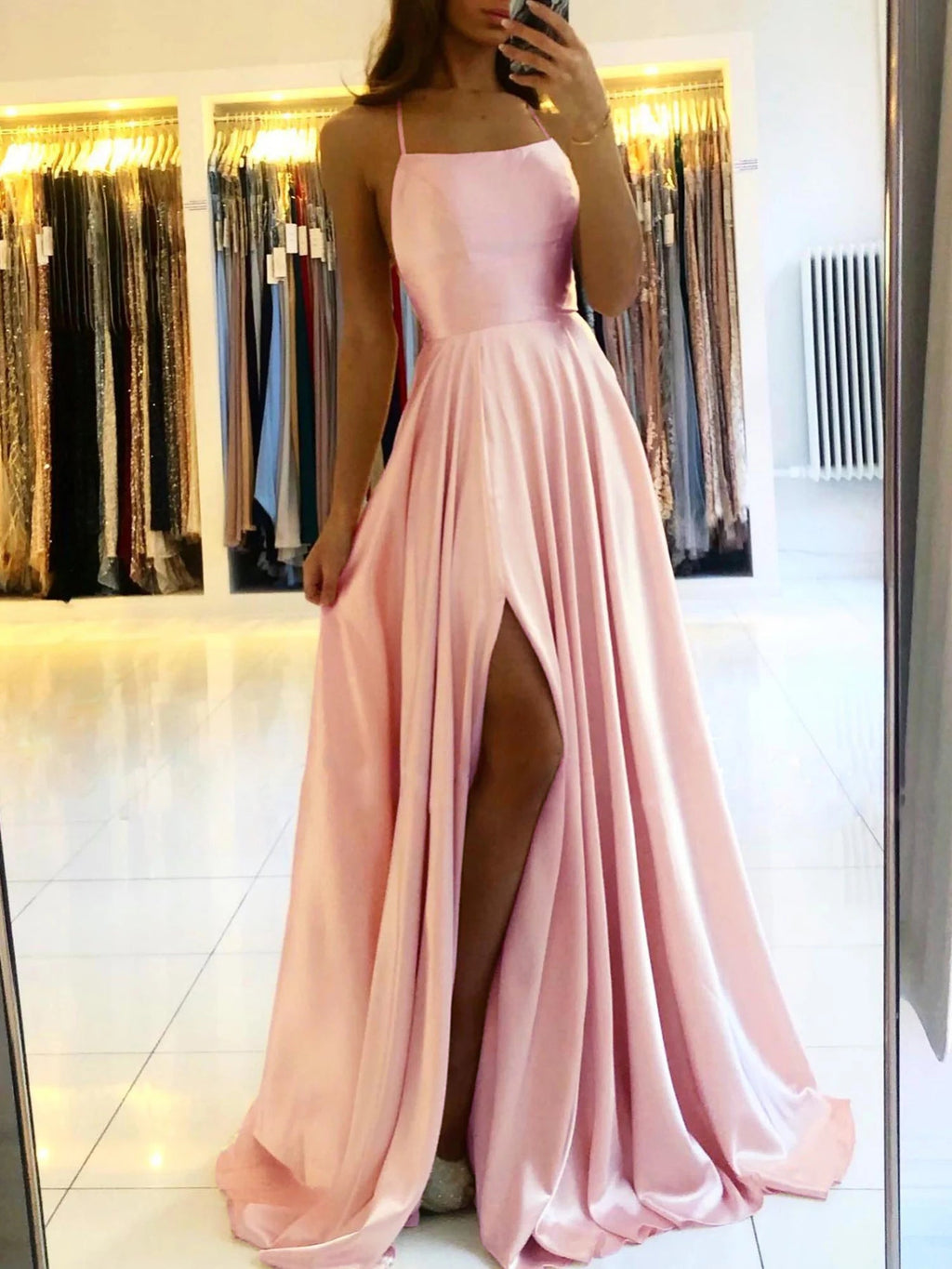 Women's Maxi Dress | Spaghetti Strap Backless & Formal Evening Gown
