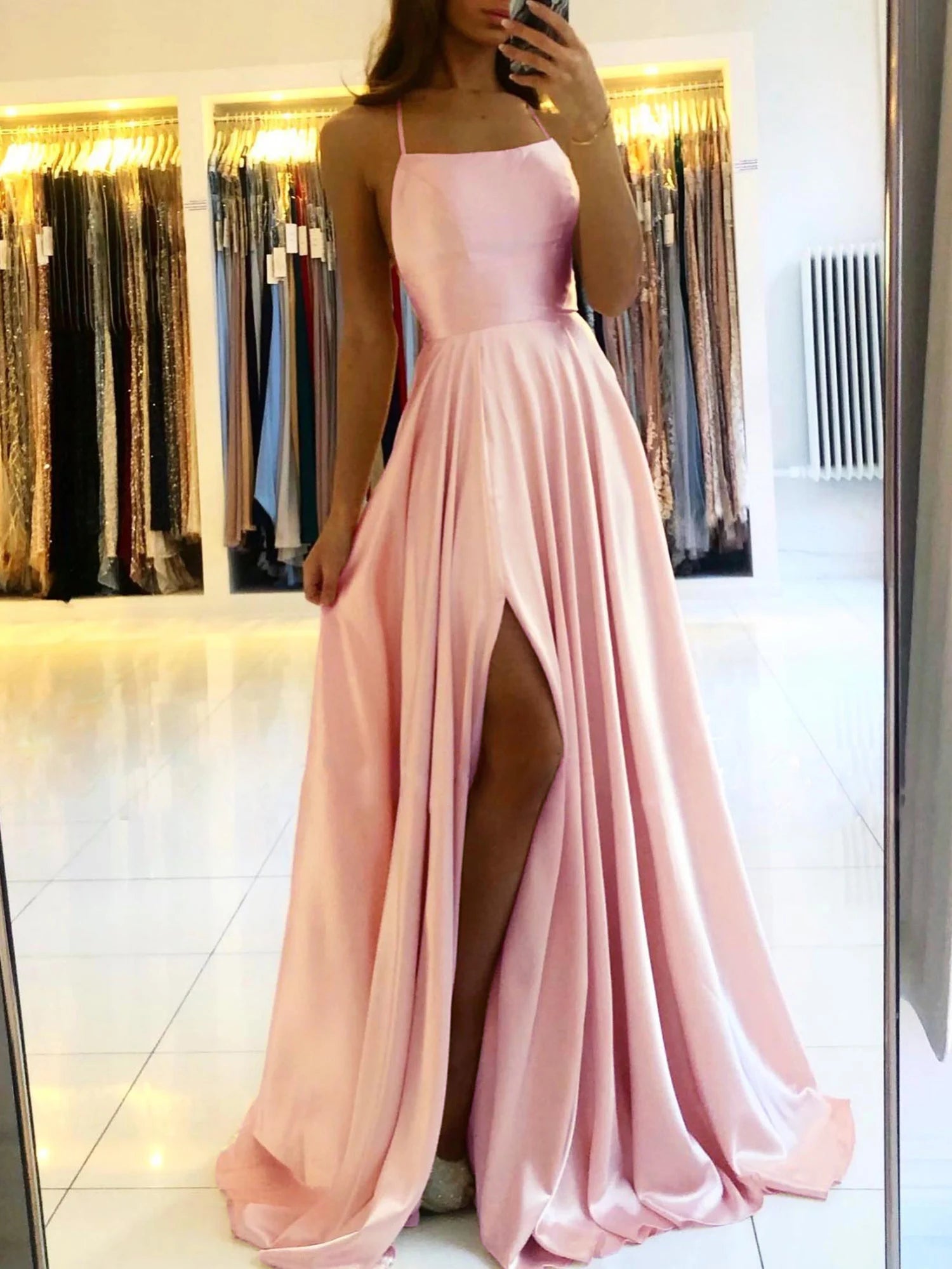 Women's Maxi Dress | Spaghetti Strap Backless & Formal Evening Gown