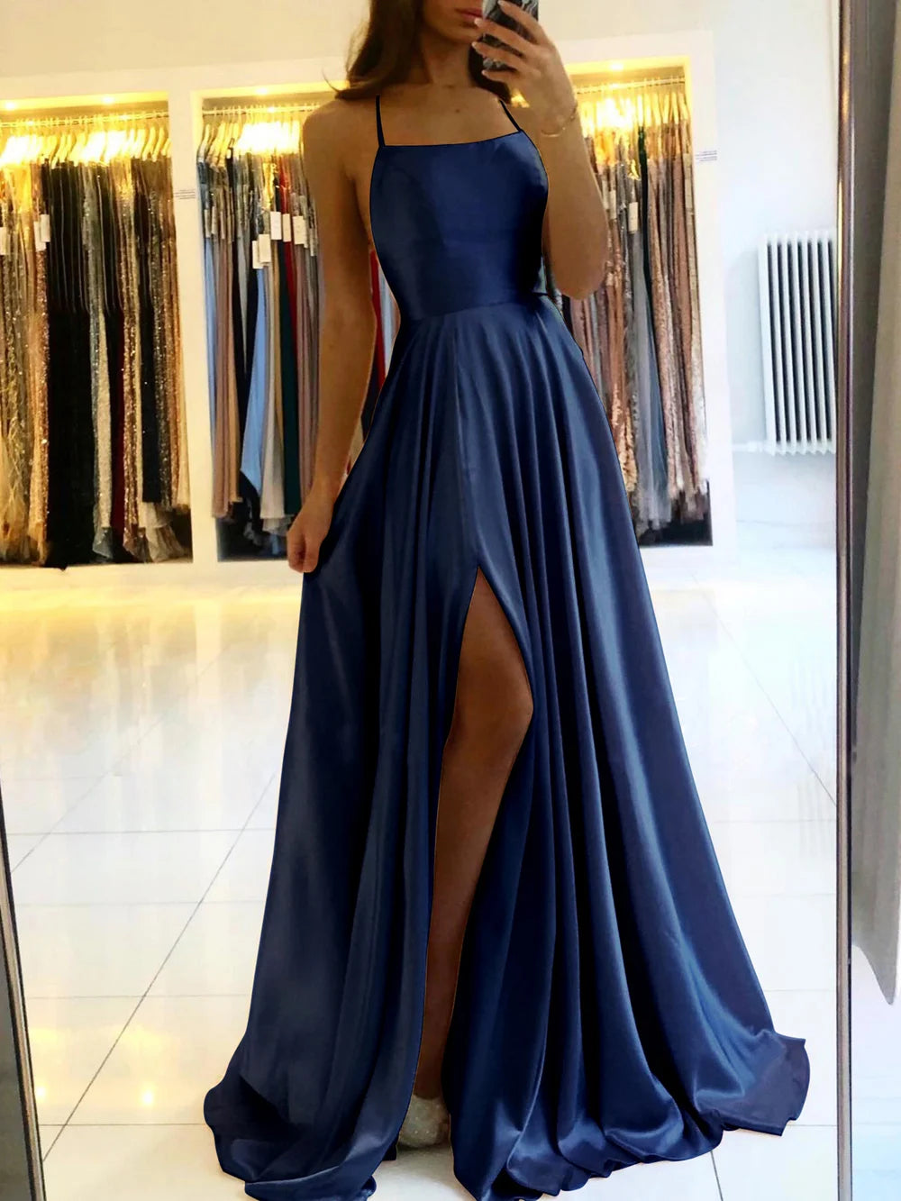 Women's Maxi Dress | Spaghetti Strap Backless & Formal Evening Gown