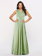 Women's Maxi Wrap Dress | Convertible Multiway Deep V-Neck Gown