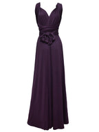 Women's Maxi Wrap Dress | Convertible Multiway Deep V-Neck Gown