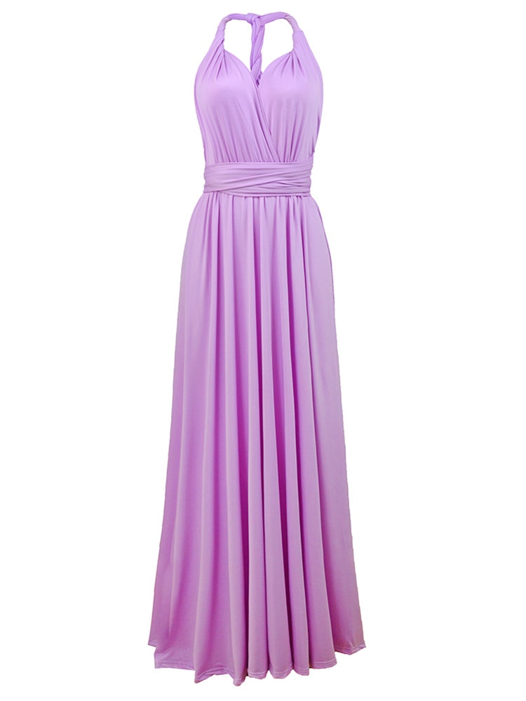 Women's Maxi Wrap Dress | Convertible Multiway Deep V-Neck Gown