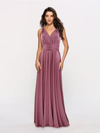 Women's Maxi Wrap Dress | Convertible Multiway Deep V-Neck Gown