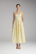 Women's Midi Dress | Elegant Spaghetti Strap & Full Skirt
