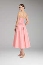 Women's Midi Dress | Elegant Spaghetti Strap & Full Skirt