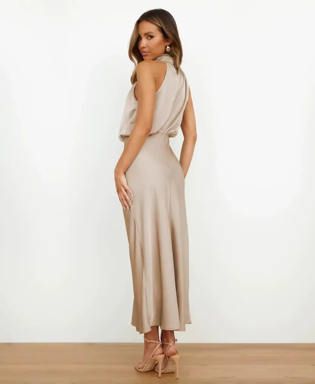Women's Midi Dress | Halter Neck & Elegant Evening Wear
