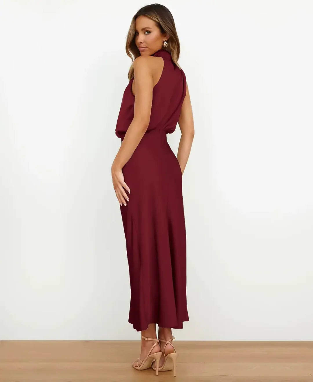 Women's Midi Dress | Halter Neck & Elegant Evening Wear