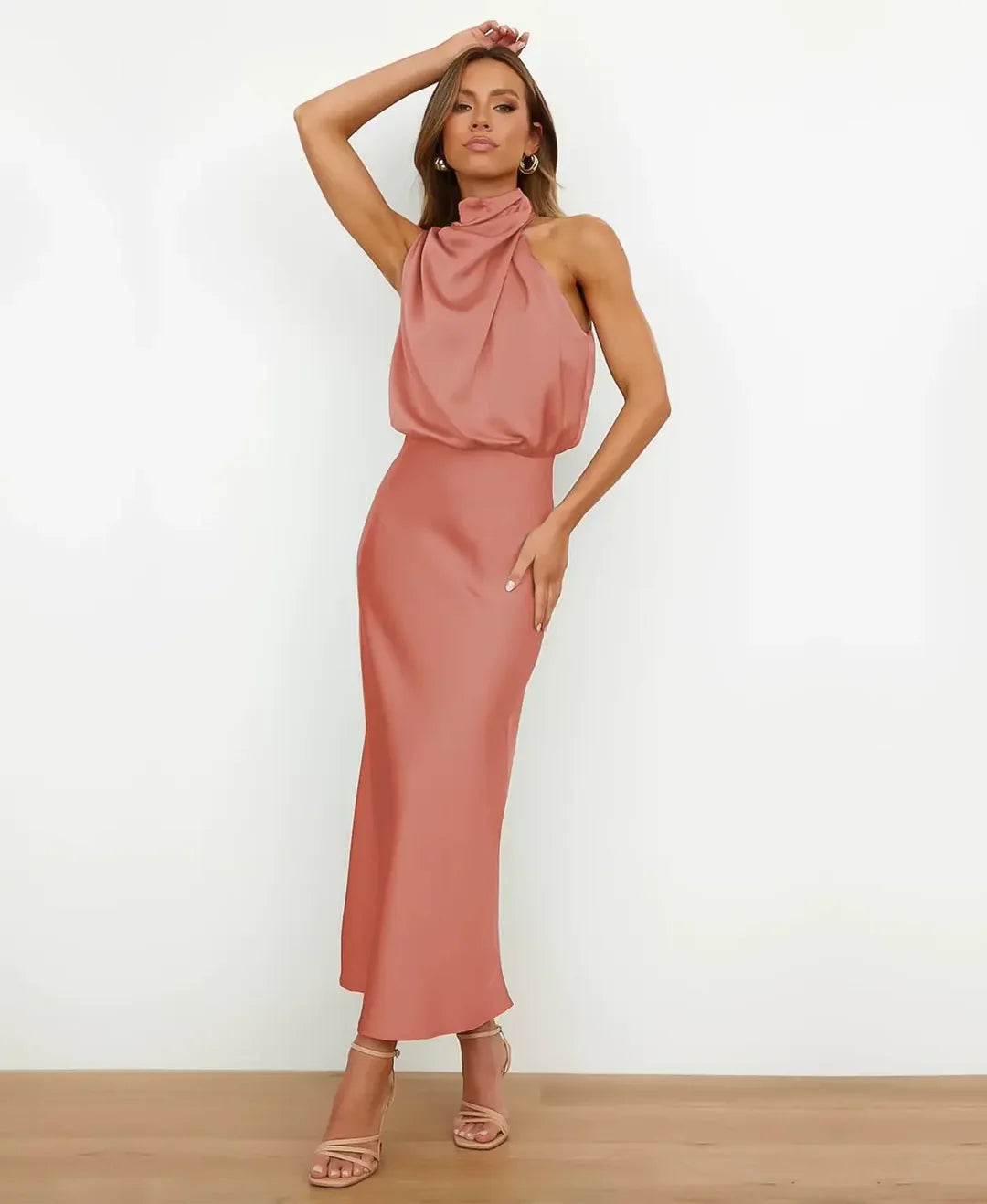 Women's Midi Dress | Halter Neck & Elegant Evening Wear
