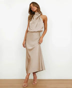 Women's Midi Dress | Halter Neck & Elegant Evening Wear