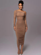 Women's Midi Dress | One Shoulder Bodycon & Figure-Flattering