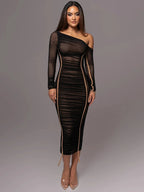 Women's Midi Dress | One Shoulder Bodycon & Figure-Flattering