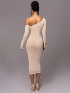 Women's Midi Dress | One Shoulder Bodycon & Figure-Flattering