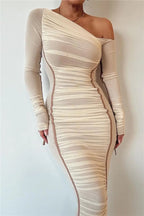 Women's Midi Dress | One Shoulder Bodycon & Figure-Flattering