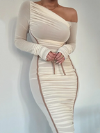 Women's Midi Dress | One Shoulder Bodycon & Figure-Flattering