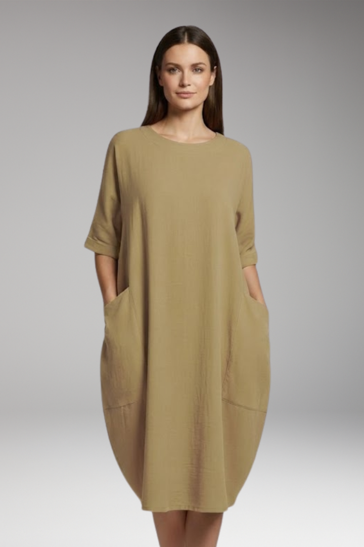 Women's Midi Dress | Oversized Fit with Pockets