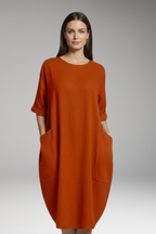 Women's Midi Dress | Oversized Fit with Pockets
