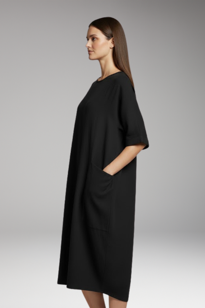 Women's Midi Dress | Oversized Fit with Pockets