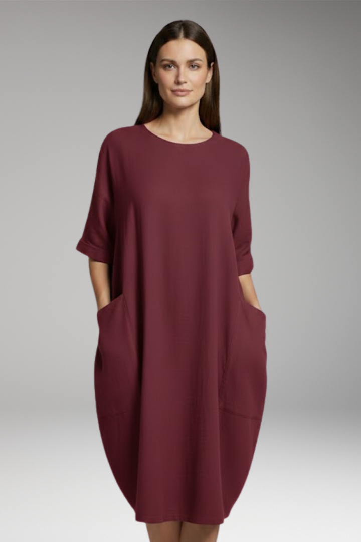 Women's Midi Dress | Oversized Fit with Pockets