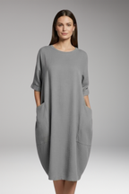 Women's Midi Dress | Oversized Fit with Pockets