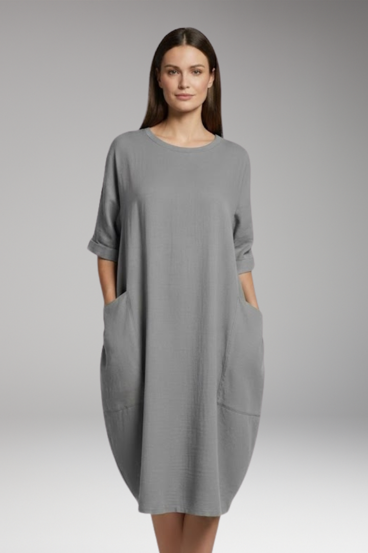 Women's Midi Dress | Oversized Fit with Pockets