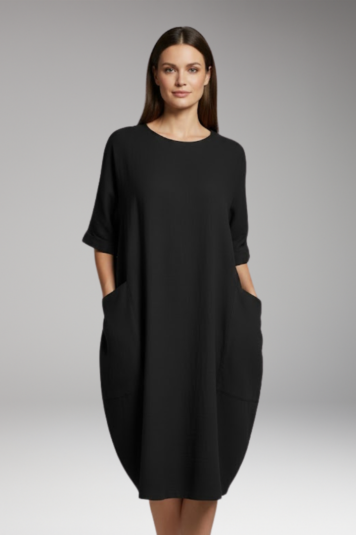 Women's Midi Dress | Oversized Fit with Pockets