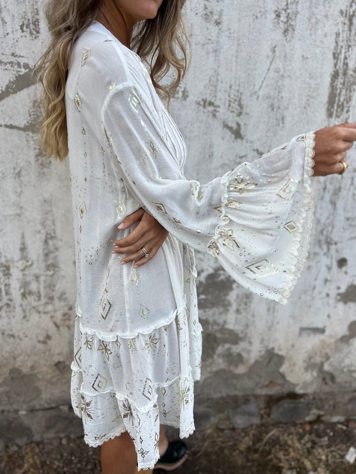 Women's Mini Dress | Bell Sleeve Boho Style