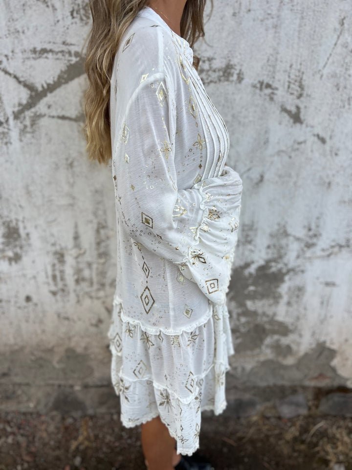 Women's Mini Dress | Bell Sleeve Boho Style