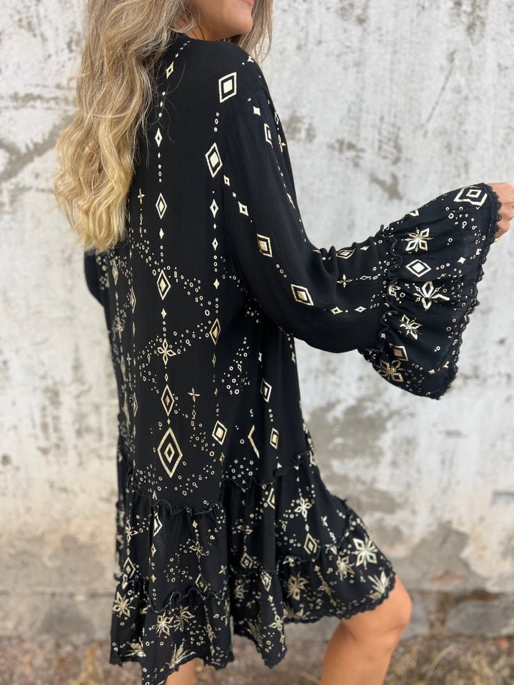 Women's Mini Dress | Bell Sleeve Boho Style