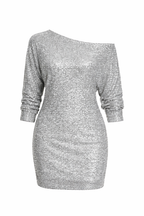 Women's Mini Dress | Sequin Off-Shoulder Party Dress