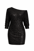 Women's Mini Dress | Sequin Off-Shoulder Party Dress