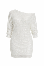 Women's Mini Dress | Sequin Off-Shoulder Party Dress