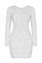 Women's Mini Dress | Sequin Shimmer Long Sleeve & Backless