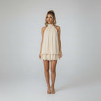 Women's Mini Dress | Sleeveless Tie Back & Polka Dot
