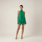 Women's Mini Dress | Sleeveless Tie Back & Polka Dot