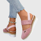 Women's Orthopedic Sandals | Espadrille Wedge & Elastic Slingback