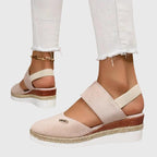 Women's Orthopedic Sandals | Espadrille Wedge & Elastic Slingback