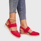 Women's Orthopedic Sandals | Espadrille Wedge & Elastic Slingback